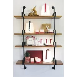 Lampe Nomade FERMOB Balad H 25 Cm - Ocre Rouge -Faites partie du mobilier de jardin. lampe balad 25 carbone ambiance etagere min 1