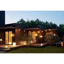 Guirlande Lumineuse FERMOB Hoop - Ocre Rouge -Faites partie du mobilier de jardin. lampe fermob luminaire d exterieur min