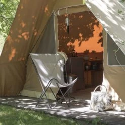 Fauteuil Pliant LAFUMA Pop Up Batyline Iso - Seigle -Faites partie du mobilier de jardin. lfm1837.8548 fauteuil pliant lafuma pop up batyline iso seigle ambiance