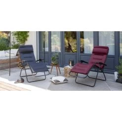 Fauteuil Relax Pliant LAFUMA RSX Clip AirComfort XL - Acier -Faites partie du mobilier de jardin. lfm2041.6135 fauteuil relax pliant lafuma rsx clip aircomfort xl acier ambiance 2