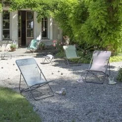 Chaise Longue LAFUMA Maxi Transat - Jaune -Faites partie du mobilier de jardin. lfm2502 9267 chaise longue lafuma maxi transat jaune ambiance 2