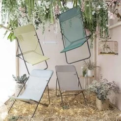 Chaise Longue LAFUMA Maxi Transat - Jaune -Faites partie du mobilier de jardin. lfm2502 9267 chaise longue lafuma maxi transat jaune ambiance