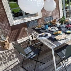 Fauteuil De Jardin LAFUMA Anytime Batyline Duo - Obsidian -Faites partie du mobilier de jardin. lfm2640.6897 fauteuil jardin lafuma anytime batyline duo obsidian ambiance 2