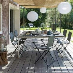 Fauteuil De Jardin LAFUMA Anytime Batyline Duo - Obsidian -Faites partie du mobilier de jardin. lfm2640.6897 fauteuil jardin lafuma anytime batyline duo obsidian ambiance