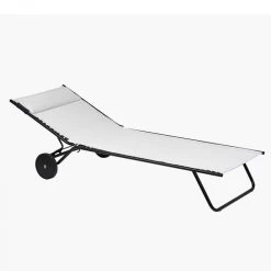 Lit Bain De Soleil LAFUMA Miami - Blanc -Faites partie du mobilier de jardin. lfm2720 6900 lit bain de soleil lafuma miami blanc 2