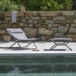 Bain De Soleil LAFUMA Transabed BeComfort - Argent -Faites partie du mobilier de jardin. lfm2829.8901 bain soleil lafuma transabed becomfort argent ambiance 2