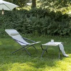 Bain De Soleil LAFUMA Transabed Batyline Iso - Seigle -Faites partie du mobilier de jardin. lfm2863.8548 bain soleil lafuma transabed batyline iso seigle ambiance 2