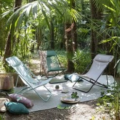 Chaise Longue LAFUMA Maxi Transat Plus - Rose -Faites partie du mobilier de jardin. lfm2926 9257 chaise longue lafuma maxi transat plus rose ambiance 2