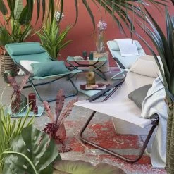 Bain De Soleil LAFUMA Transabed - Rose 9 Bain De Soleil LAFUMA Transabed - Rose -Faites partie du mobilier de jardin. lfm2928 9257 bain soleil lafuma transabed rose ambiance 2 1