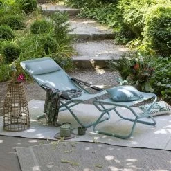 Coussin LAFUMA Aurore 40 X 40 Cm - Bleu -Faites partie du mobilier de jardin. lfm2974 9304 coussin lafuma aurore 40 x 40 cm bleu ambiance