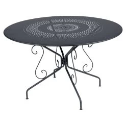 Table De Jardin 8 Personnes FERMOB Montmartre Ø 117 Cm - Carbone