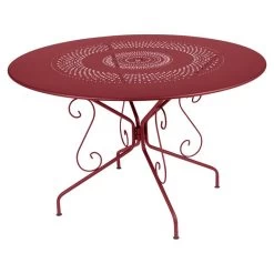 Table De Jardin 8 Personnes FERMOB Montmartre Ø 117 Cm - Piment