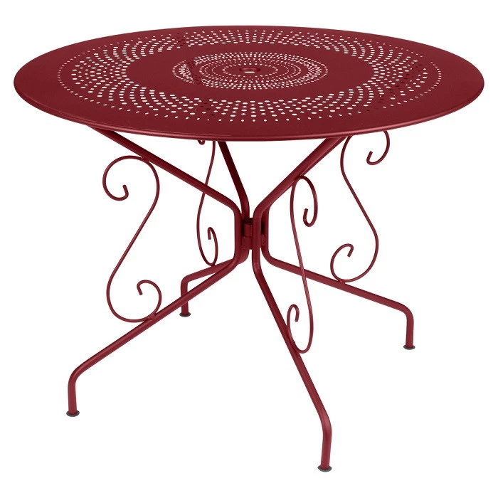 Table De Jardin 4 Personnes FERMOB Montmartre Ø 96 Cm - Piment 3 Table De Jardin 4 Personnes FERMOB Montmartre Ø 96 Cm - Piment