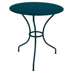 Table De Jardin 2 Personnes FERMOB Opéra + Ø 67 Cm - Bleu Acapulco