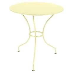 Table De Jardin 2 Personnes FERMOB Opéra + Ø 67 Cm - Citron Givré