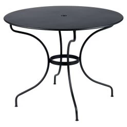 Table De Jardin 5 Personnes FERMOB Opéra + Ø 96 Cm - Carbone