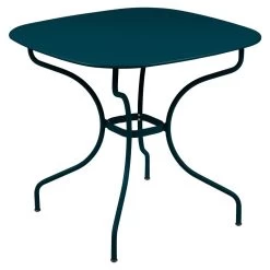 Table De Jardin 4 Personnes FERMOB Opéra + 82 X 82 Cm - Bleu Acapulco