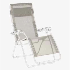 Toile De Rechange + Têtière LAFUMA Pour Fauteuil Relax Futura-Seigle -Faites partie du mobilier de jardin. toile rechange tetiere lafuma fauteuil relax futura 2